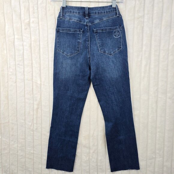 Laurie Felt Women's Blue Daisy Denim Crop Jeans Size 00P - Picture 7 of 13